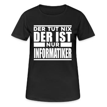 Informatiker - Frauen T-Shirt atmungsaktiv - Schwarz - Vorne - AI Model Female 172 light (172cm)