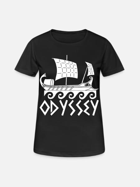 Le voyage d'Ulysse (blanc) - T-shirt respirant Femme - noir