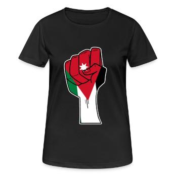 Jordanie - T-shirt respirant Femme - noir - Devant - AI Model Female 172 light (172cm)