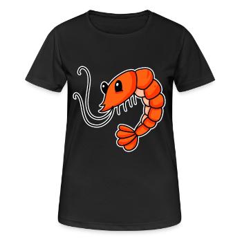 Crevette - T-shirt respirant Femme - noir - Devant - AI Model Female 172 light (172cm)
