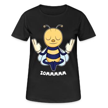 Zommm Yoga Abeille - T-shirt respirant Femme - noir - Devant - AI Model Female 172 light (172cm)