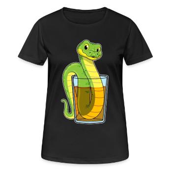 Schlange Saft - Frauen T-Shirt atmungsaktiv - Schwarz - Vorne - AI Model Female 172 light (172cm)