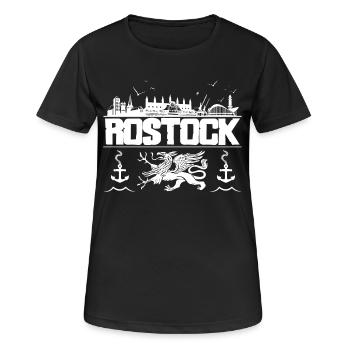 Rostock - T-shirt respirant Femme - noir - Devant - AI Model Female 172 light (172cm)