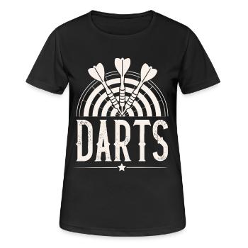Dart Darten Darts - Frauen T-Shirt atmungsaktiv - Schwarz - Vorne - AI Model Female 172 light (172cm)