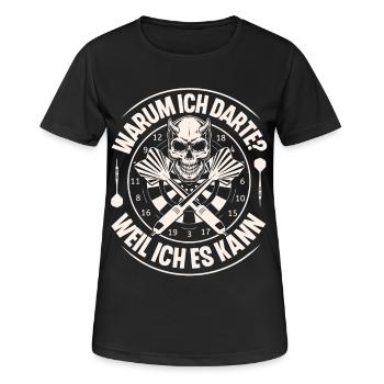 Dart Darten Darts - Frauen T-Shirt atmungsaktiv - Schwarz - Vorne - AI Model Female 172 light (172cm)