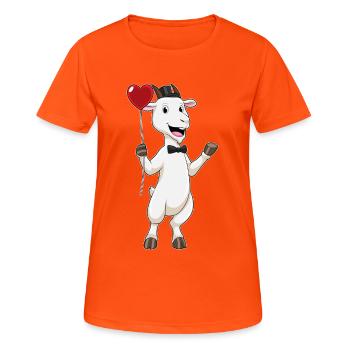 Goat Groom Balloon Wedding - Women's Breathable T-Shirt - neon orange - Front - AI Model Female 172 dark (172cm)