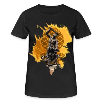 Fontaine d’Hercule Augsbourg - T-shirt respirant Femme - noir - Devant - AI Model Female 172 light (172cm)
