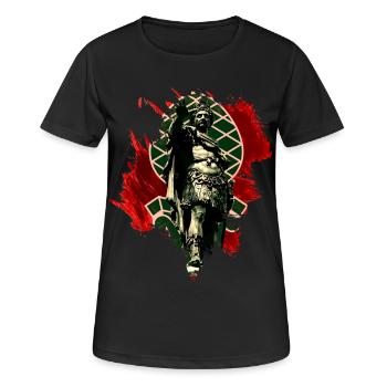 Augsburg - Frauen T-Shirt atmungsaktiv - Schwarz - Vorne - AI Model Female 172 light (172cm)