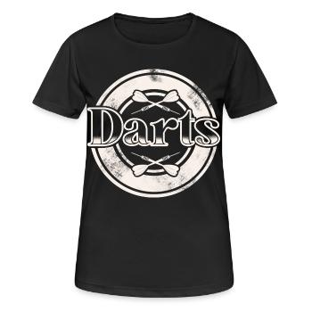 Dart Darten Darts - Frauen T-Shirt atmungsaktiv - Schwarz - Vorne - AI Model Female 172 light (172cm)
