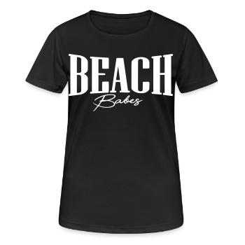 fille de plage de plage - T-shirt respirant Femme - noir - Devant - AI Model Female 172 light (172cm)