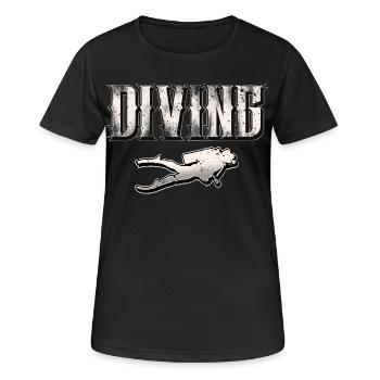 Plongeurs plongeurs - T-shirt respirant Femme - noir - Devant - AI Model Female 172 light (172cm)