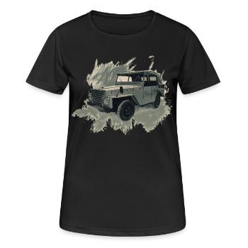 P-2-M - T-shirt respirant Femme - noir - Devant - AI Model Female 172 light (172cm)