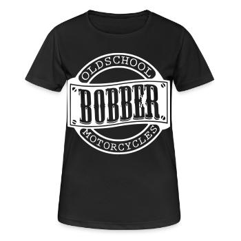 bobber oldschool motos chopper tuner motard - T-shirt respirant Femme - noir - Devant - AI Model Female 172 light (172cm)
