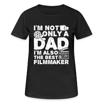 Père cinéaste - T-shirt respirant Femme - noir - Devant - AI Model Female 172 light (172cm)
