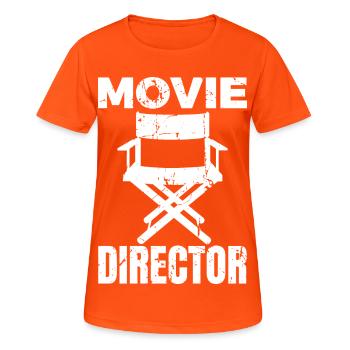 Regisseur - Frauen T-Shirt atmungsaktiv - Neonorange - Vorne - AI Model Female 172 dark (172cm)