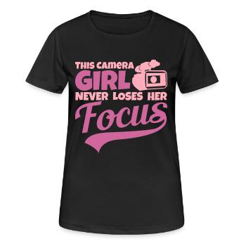 Cinéaste - T-shirt respirant Femme - noir - Devant - AI Model Female 172 light (172cm)