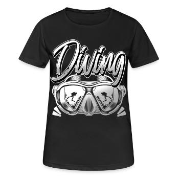 Plongeurs plongeurs - T-shirt respirant Femme - noir - Devant - AI Model Female 172 light (172cm)