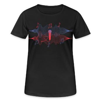 I love music - Women's Breathable T-Shirt - black - Front - AI Model Female 172 light (172cm)