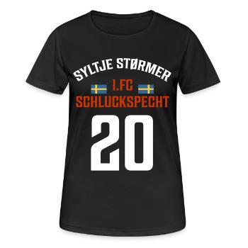SYLTJE STØRMER - 9€ Ticket Sylt - Ich war dabei - Frauen T-Shirt atmungsaktiv - Schwarz - Vorne - AI Model Female 172 light (172cm)