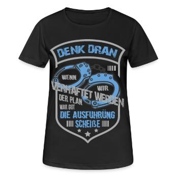 Lustige Gauner Spruch - Frauen T-Shirt atmungsaktiv - Schwarz - Vorne - AI Model Female 172 light (172cm)
