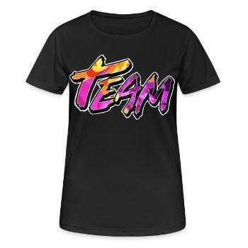 Équipe - T-shirt respirant Femme - noir - Devant - AI Model Female 172 light (172cm)