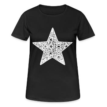 Der Stern der Nacht - Frauen T-Shirt atmungsaktiv - Schwarz - Vorne - AI Model Female 172 light (172cm)