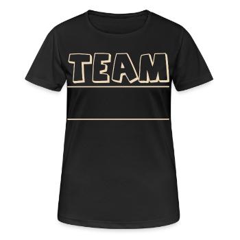 Équipe - T-shirt respirant Femme - noir - Devant - AI Model Female 172 light (172cm)