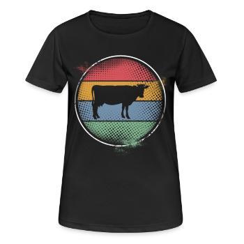 Cow - Women's Breathable T-Shirt - black - Front - AI Model Female 172 light (172cm)