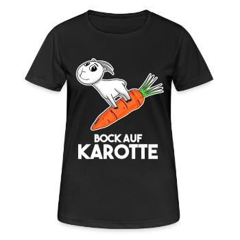 Karotte Ziege Ziegenbock - Frauen T-Shirt atmungsaktiv - Schwarz - Vorne - AI Model Female 172 light (172cm)
