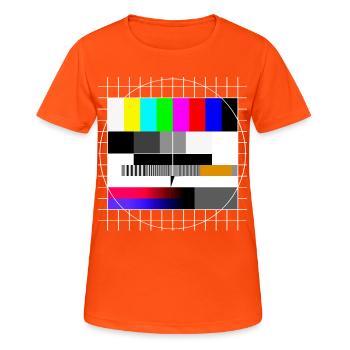 Image de test TV 90s Party 80s Retro 90s - T-shirt respirant Femme - orange néon - Devant - AI Model Female 172 dark (172cm)