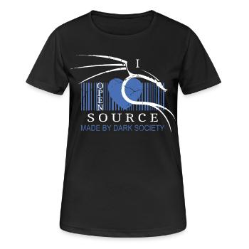 I Love Open Source Software - Women's Breathable T-Shirt - black - Front - AI Model Female 172 light (172cm)