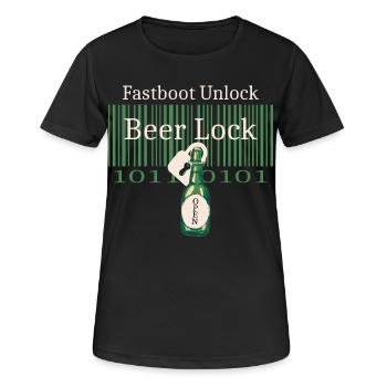 Hacker Beer Castle - Women's Breathable T-Shirt - black - Front - AI Model Female 172 light (172cm)