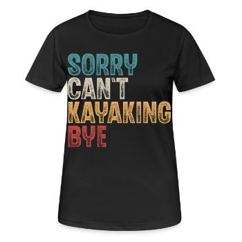 Kajak Kajakfahrer Kajaker - Frauen T-Shirt atmungsaktiv - Schwarz - Vorne - AI Model Female 172 light (172cm)