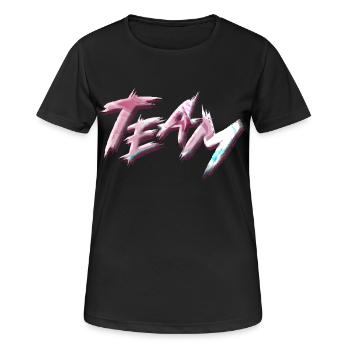 Team - Frauen T-Shirt atmungsaktiv - Schwarz - Vorne - AI Model Female 172 light (172cm)