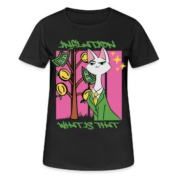 L’inflation qu’est-ce que c’est? - T-shirt respirant Femme - noir - Devant - AI Model Female 172 light (172cm)