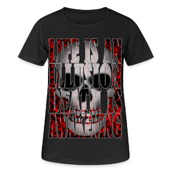Life is an Illusion R6Z - Frauen T-Shirt atmungsaktiv - Schwarz - Vorne - AI Model Female 172 light (172cm)