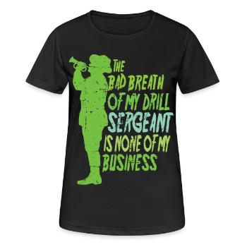 Drill Sergeant - Women's Breathable T-Shirt - black - Front - AI Model Female 172 light (172cm)