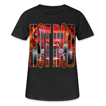 Hot Rod R6Z - Frauen T-Shirt atmungsaktiv - Schwarz - Vorne - AI Model Female 172 light (172cm)