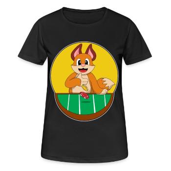 Jetons de poker Fox Poker - T-shirt respirant Femme - noir - Devant - AI Model Female 172 light (172cm)