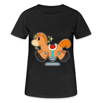 Süßes Schaukelpferd - Frauen T-Shirt atmungsaktiv - Schwarz - Vorne - AI Model Female 172 light (172cm)