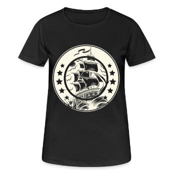 Voilier Voilier Voilier Voilier - T-shirt respirant Femme - noir - Devant - AI Model Female 172 light (172cm)