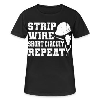 Elektrotechniker Zitat - Frauen T-Shirt atmungsaktiv - Schwarz - Vorne - AI Model Female 172 light (172cm)