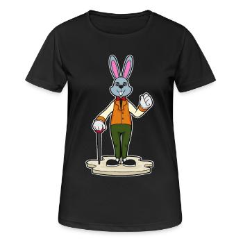Bunny Pensioner Walking Stick - Women's Breathable T-Shirt - black - Front - AI Model Female 172 light (172cm)