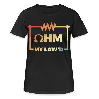 Lustiges Ohmsches Gesetz - Frauen T-Shirt atmungsaktiv - Schwarz - Vorne - AI Model Female 172 light (172cm)