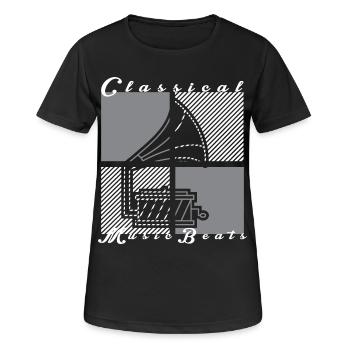 Gramophone - T-shirt respirant Femme - noir - Devant - AI Model Female 172 light (172cm)