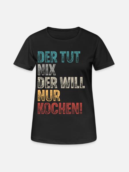 Koch - Frauen T-Shirt atmungsaktiv - Schwarz