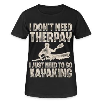 Kayak Kayaking Paddle Kayaker Kayaker - T-shirt respirant Femme - noir - Devant - AI Model Female 172 light (172cm)