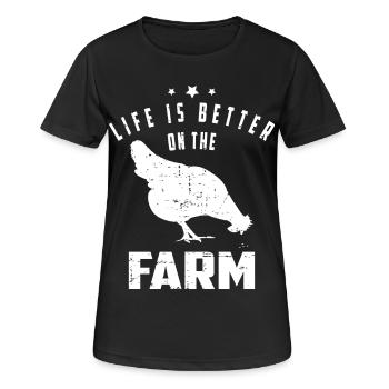 Vie à la ferme - T-shirt respirant Femme - noir - Devant - AI Model Female 172 light (172cm)