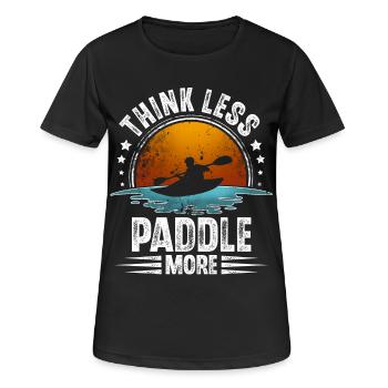 Kayak Kayaking Paddle Kayaker Kayaker - T-shirt respirant Femme - noir - Devant - AI Model Female 172 light (172cm)