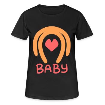 Baby - Frauen T-Shirt atmungsaktiv - Schwarz - Vorne - AI Model Female 172 light (172cm)